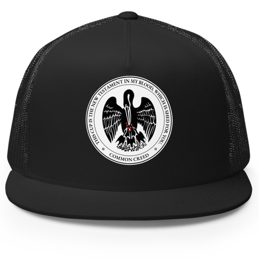 Pelican in Her Piety Seal Trucker Hat