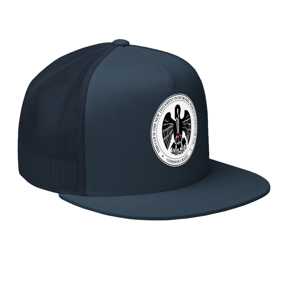 Pelican in Her Piety Seal Trucker Hat
