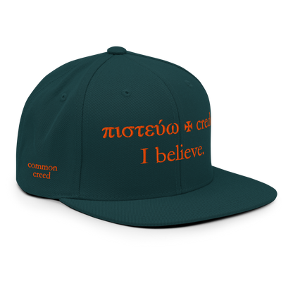 I Believe Wool Blend Snapback Hat